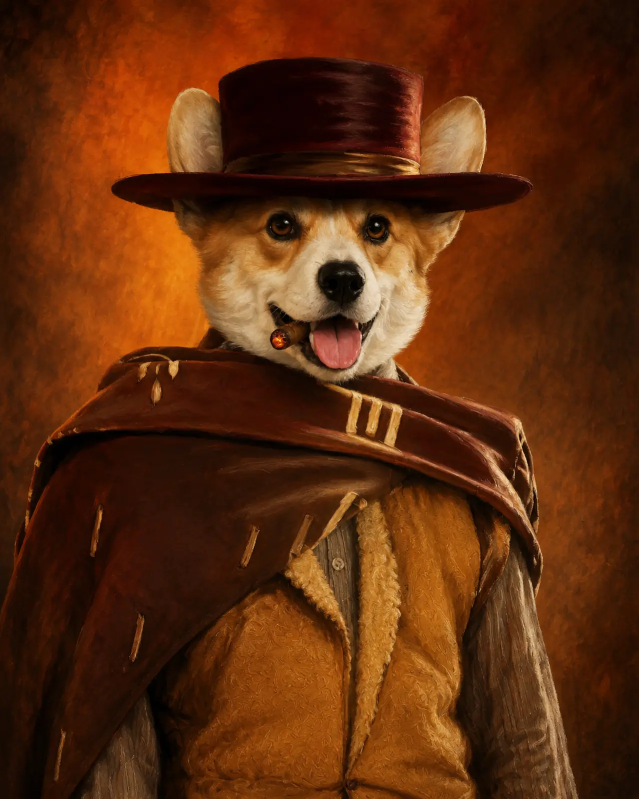 Cowboy portrait style